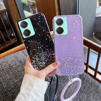 KOSLAM เคสโทรศัพท์สร้อยข้อมือแบบแวววาวฟ้าใสติดดาวสำหรับ VIVO Y27 4G 5G Y36 4G 5G Y02A Y02 Y35 Y22 Y16 Y02S Y77 Y75 Y76 Y21T Y21 Y15A Y30 Y15S Y51A Y72 Y20S Y12A Y20i Y50เคสโทรศัพท์นิ่มกันกระแทกดีไซน์2023แบบใหม่