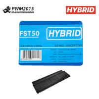 HYBRID ลูกแม็ก ขาเดี่ยว ตะปูคอนกรีต สีดำ FST-50 บรรจุ 1,000 นัด/กล่อง