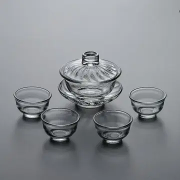 Colorful Glass Gaiwan Tea Cup Heat-resistant Thickened Tea Bowl