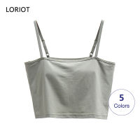 LORIOT เสื้อชั้นในสายเดี่ยวสำหรับผู้หญิงเอวลอยเสื้อกล้ามเสื้อกล้ามเสื้อกล้ามแขนกุดเซ็กซี่ลำลองเกาหลี SA1340