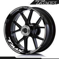 [YOMI Automotive Products] สะท้อนแสง TMAX รถจักรยานยนต์ล้อสติ๊กเกอร์สกูตเตอร์ริมรูปลอกลายอุปกรณ์เทปกันน้ำสำหรับ YAMAHA Tmax500 530 560 Tmax530