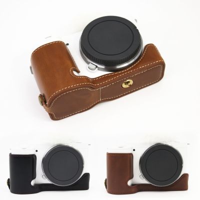 Genuine Real Leather Half Protector Case Grip for Sony ZV-E10 Camera