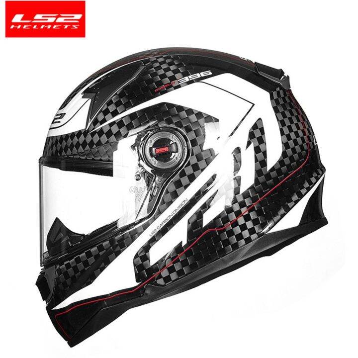 Original LS2 FF396 12K Carbonfiber Full Face Helmets Moto Bike Racing