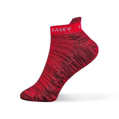 Easey ถุงเท้าเพื่อสุขภาพ ลดกลิ่นอับ ES Light - Low cut with Back Tab Red