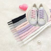 1 Pair New Cute Hairy Soft Pink White Black Shoelace 120cm Women Men High-top Canvas Flat Shoes Laces Accessories