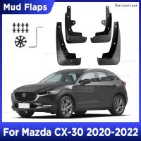 แผ่นกันโคลนด้านหน้าด้านหลังรถยนต์สำหรับ MAZDA CX30 CX 30 2020 2021 2022บังโคลนกันน้ำสาดแผ่นบังโคลนอุปกรณ์เสริมรถยนต์สไตล์ไลน์อัตโนมัติ