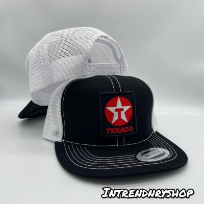 หมวก หมวกตาข่าย หมวกวินเทจ หมวกแนววินเทจ โลโก้ TEXACO Snapback HIPHOP หมวกเต็มใบ Cap Fashion Vintage Summer 2565