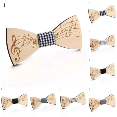 Fashion Weastern Wood Elegant Gentleman Bow Ties Handmade Butterfly Wedding Party Bow Ties Butterfly Wooden Unique Tie for Man