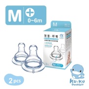 Ty thay bình sữa cổ nhỏ dòng chảy chữ thập size M KUKU KU5253 hộp 2 cái