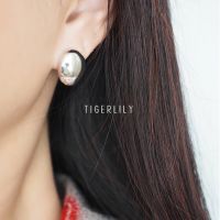 ต่างหูเงินแท้ รูปทรงไข่ ต่างหูแบบติดหู เงินแท้ 925 ต่างหูมินิมอล 925 Sterling Silver in Oval shape Stud earrings