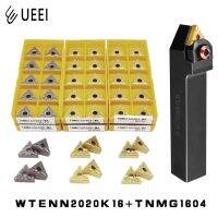 1pc WTENN2020K16 เครื่องกลึงเครื่องมือ + 10pcs TNMG160404 TNMG160408 VP15TF UE6020 US735 เม็ดมีดกลึง