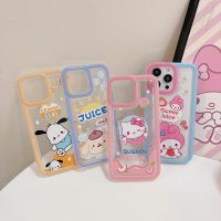 (Bishop Belle)เคสสำหรับไอโฟนโทรศัพท์ Pochacco สุดน่ารัก,Sanrio Hello Kitty 14 13 12 11 Pro Max Mini XR XS MAX 8X7เคสใสกันตก