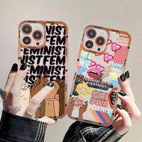 【เคสโทรศัพท์ Qiqi 】เคสโทรศัพท์พลังแห่งสุนทรียภาพสตรีนิยมสำหรับเด็กผู้หญิงสำหรับ IPhone 14 13 12 11 Pro Max Mini X Xs XR 6 7 8 Plus SE 2020โปร่งใส