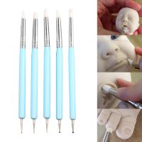 5pcs/set Double-ended Dotting Tools Set Nail Art Embossing Tools Pottery Craft Art Silicone Brushes Pottery Clay Tool Cables Converters