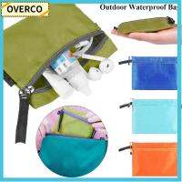 OVERCO 2pcs มี6สี พร้อมตะขอเกี่ยว กระเป๋าพกพากระเป๋า กระเป๋าเครื่องสำอางเดินทาง กระเป๋าเป้สะพายหลังกันฝน กระเป๋าว่ายน้ำกันน้ำ ออแกไนเซอร์กลางแจ้ง