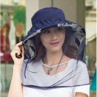 [COD] Anti-mosquito hat sunshade anti-ultraviolet sun outdoor summer mens mesh face female sunscreen veil 03 generation hair