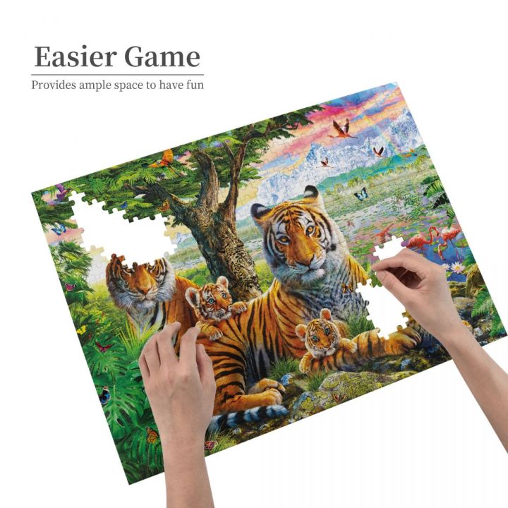 hidden-tigers-wooden-jigsaw-puzzle-500-pieces-educational-toy-painting-art-decor-decompression-toys-500pcs