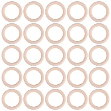 30 Pcs Natural Wood Rings 60mm Unfinished Macrame Wooden Ring Wood Circles  for DIY Craft Ring Pendant Jewelry Making 