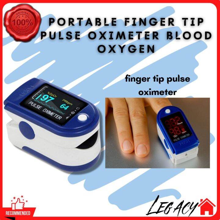 ORIGINAL PORTABLE FINGER TIP PULSE OXIMETER BLOOD OXYGEN METER (LK87 ...