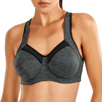 New Womens Level 4 Support Non Padded Powerback Underwire Active Bra