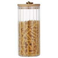 【LZ】✉❈❉  Frascos de vidro listrado com tampas especiarias recipiente de armazenamento transparente selado latas de chá cereais dispensador biscoitos acessórios de cozinha