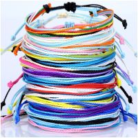 1PC SKorea Wax Cord Bracelets Pray Yoga Handmade Colorful Rope Bracelet for Men Women Gift Jewelry Charms and Charm Bracelet
