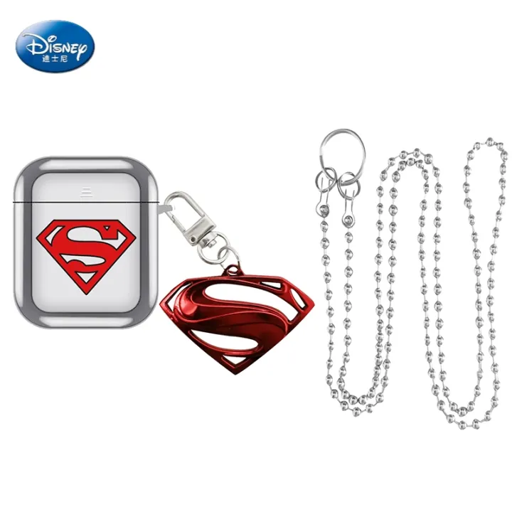 SOSO 3C accessories} Disney Marvel Batman Superman Plating Soft TPU  หูฟังไร้สายบลูทูธเคสสำหรับ AirPods Pro 1 2กระเป๋า Funda Protective |  