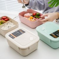 hot【cw】 Microwavable Hermetic  Bento Childs Student Adults Food Containers Fashion Rectangle