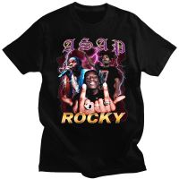 Asap Rocky T Rapper Print Men Cotton Tshirts Hip Hop Teeshirts Streetwear Camisetas