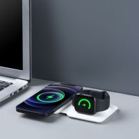 Dual Magnetic Wireless Charger For Apple iPhone 13 Pro Max Charging Station Chargeur Induction Accessories For Airpods 3rd Pro