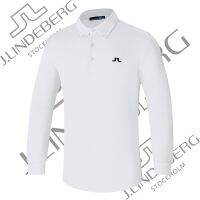 [J.LINDEBERG] Mens Golf Sports Autumn Winter Long-Sleeved Breathable POLO Shirt 880817