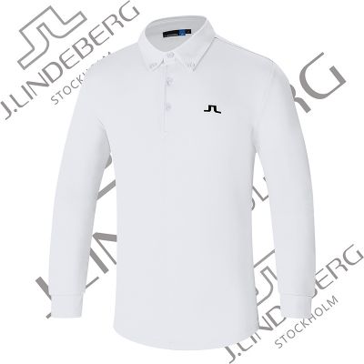 [J.LINDEBERG] Mens Golf Sports Autumn Winter Long-Sleeved Breathable POLO Shirt 880817