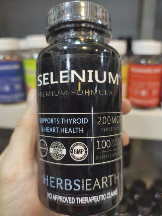 Selenium+ Premium Formula 200 mcg 100 Capsules Herbs of the Earth ...