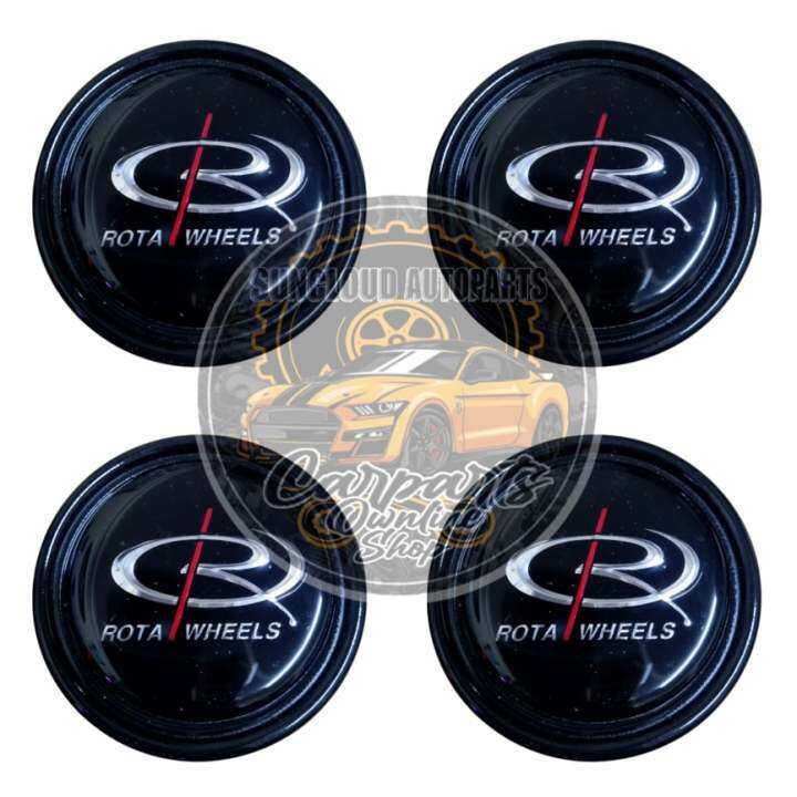 ROTA WHEELS CENTER CAP (ELEVATED) / 1 SET (4PCS.) Lazada PH