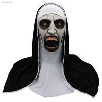 ◘◎ 1 PC The Nun Horror Mask Cosplay Valak Scary Latex Masks With Headscarf Full Face Helmet Halloween Party Props High Quality