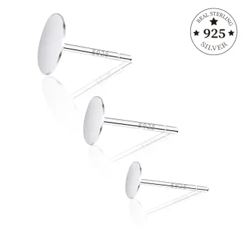 3 Pairs Screw Earring Backs Replacements,925 Silver Locking Hypoallergenic  Screw On Earring Backs for Studs,Screw Backs Fit forThreaded Post