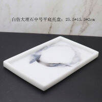 Large Size Storage Tray Marble Texture Tray Bathroom Accessories Set Toothbrush Holder Container Organizer Retro Plates