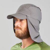 Anti-UV Cap with Removable Neck Protection - Grey