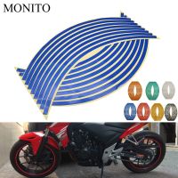 Motorcycle Wheel Sticker 16" 17" 18" Reflective Decals Rim Tape Strip For Honda CB190R CB400 SF CBR650 R GROM MSX125 TV Remote Controllers