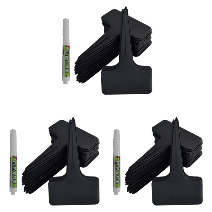 303Pcs/Set Black Plant Labels Water TTypes Plant Tag Reusable Nursery