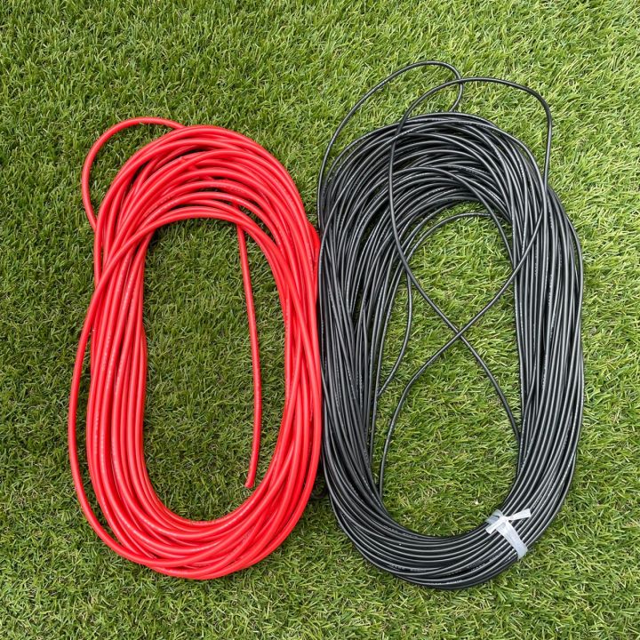 สายซิลิโคน-ขนาด-10awg-ทนความร้อนสูงถึง-200-องศา-ขายเป็นเมตร-มี-2สี-สายสีดำและสายสีแดง