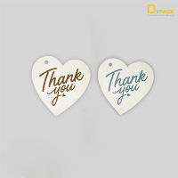 T009(THANK) ป้ายห้อยสินค้ารูปหัวใจพิมพ์ลายThank You ไม่คละสี (แพ็คละ50ใบ) /ป้ายแท็ก Tag คำพูด ป้ายกระดาษ ป้ายห้อย/depack