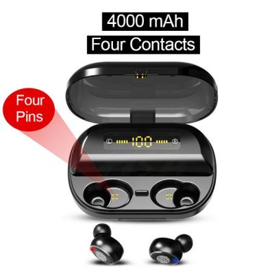 หูฟัง TWS 9D พร้อมหูฟังธนาคารแฮนด์ฟรี IPX7หูฟังสเตอริโอไร้สาย4000มิลลิแอมป์5.0หูฟังพลังงานหูฟังบลูทูธและชุดหูฟัง