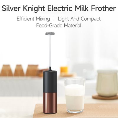 Handheld Foamer Coffee Maker Cappuccino Stirrer Kitchen Food Blender -Bronze Gold