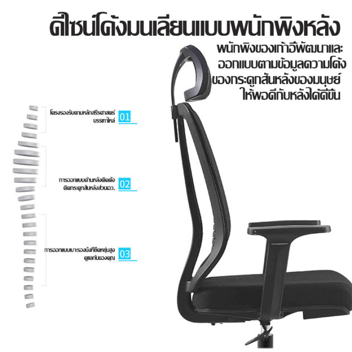 เก้าอี้สำนักงาน-เก้าอี้ทำงาน-เก้าอี้ที่เหมาะกับการทำงาน-วางหัว-เก้าอี้คอมพิวเตอร์-นุ่มสบาย-เก้าอี้ทำงาน-office-สามารถหมุนได้และมีล้อ-หมุนได้เก้าอี้ลาก