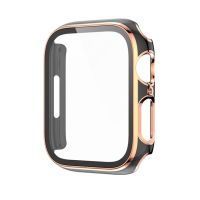 เคสสำหรับนาฬิกา Apple 44มม. 42มม. 45มม. ตัวป้องกันหน้าจอกระจกกันรอยสมาร์ทโฟน Iwatch 87 6 38มม. 41มม.