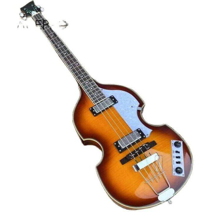 Upgrade 4 String Hofner Electric Bass Guitar Violin Bass Chrome