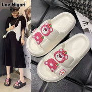 Laz Nigori home slippers, cute strawberry bear slippers for Ladies which