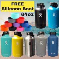 ORIGINAL!64OZ HydroFlasks Wide Mouth Bottle with Flex Cap(FREE BOOT)