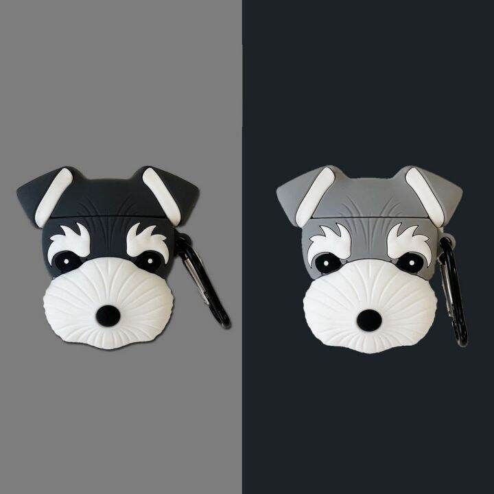 3d-lovely-schnauzer-dog-earphone-silicone-soft-case-for-airpods-1-2-pro-3rd-bluetooth-headset-charging-box-protective-cover-headphones-accessories